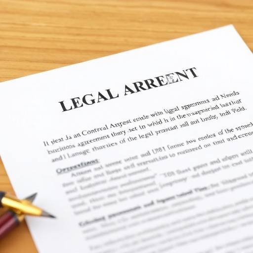 Image depicting a legal agreement document.